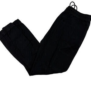 CSG Mens Jogger Pants Medium Black Cargo Drawstring Elastic Waist Streetwear